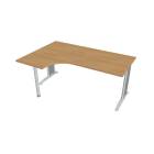 FLEX - Stoly pracovní tvarové Stůl ergo pravý 180x120 cm - FE 1800 60 P dub