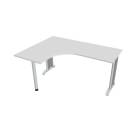 FLEX - Stoly pracovní tvarové Stůl ergo pravý 160x120 cm - FE 60 P bílá