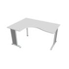 FLEX - Stoly pracovní tvarové Stůl ergo pravý 160x120 cm - FE 2005 P bílá