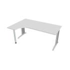 FLEX - Stoly pracovní tvarové Stůl ergo pravý 180x120 cm - FE 1800 P bílá