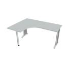 FLEX - Stoly pracovní tvarové Stůl ergo pravý 160x120 cm - FE 60 P Šedá