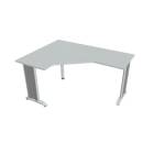 FLEX - Stoly pracovní tvarové Stůl ergo pravý 160x120 cm - FEV 60 P Šedá