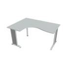 FLEX - Stoly pracovní tvarové Stůl ergo pravý 160x120 cm - FE 2005 P Šedá