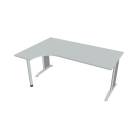 FLEX - Stoly pracovní tvarové Stůl ergo pravý 180x120 cm - FE 1800 P Šedá
