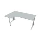 FLEX - Stoly pracovní tvarové Stůl ergo pravý 180x120 cm - FE 1800 60 P Šedá