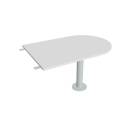 FLEX - Stoly přídavné Stůl jednací 120 cm ukončený obloukem - FP 1200 3 bílá