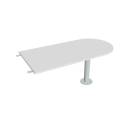 FLEX - Stoly přídavné Stůl jednací 160 cm ukončený obloukem - FP 1600 3 bílá