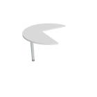 FLEX - Stoly přídavné Stůl jednací levý 100 cm - FP 21 L bílá
