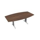 FLEX - Stoly pracovní rovné Stůl jednací sud 200 cm - FJ 200 ořech