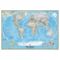 Svět - politická mapa Classic, 117 x 76 cm, hliníkový rám