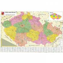 Administrativní mapa krajů ČR, 200 x 132 cm