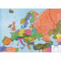 Evropa - politická mapa, 135 x 100 cm, hliníkový rám