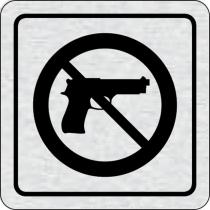 Cedulka na dveře - Zákaz vstupu se zbraní