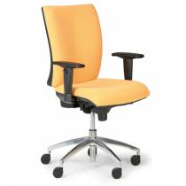 Kancelářská židle Leon, oranžová - hliníkový kříž