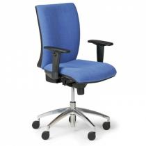 Kancelářská židle Leon, modrá - hliníkový kříž