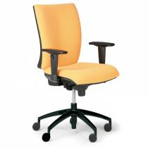 Kancelářská židle Leon, žlutá - ocelový kříž