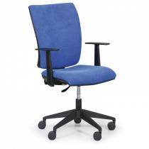 Kancelářská židle Leon, modrá - ocelový kříž