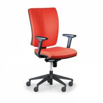 Kancelářská židle Leon PLUS, červená - bez područek