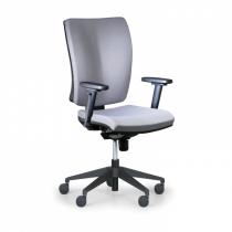 Kancelářská židle Leon PLUS, šedá - s područkami