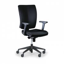 Kancelářská židle Leon PLUS, černá - s područkami