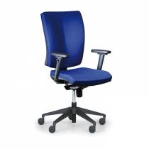Kancelářská židle Leon PLUS, modrá - s područkami