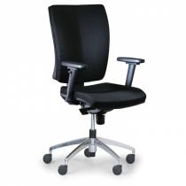 Kancelářská židle Leon PLUS, černá - ocelový kříž