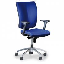 Kancelářská židle Leon PLUS, modrá - ocelový kříž
