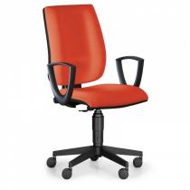 Kancelářská židle FIGO s područkami, permanentní kontakt, červená