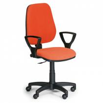 Kancelářská židle COMFORT PK s područkami - oranžová