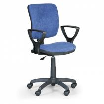 Kancelářská židle MILANO II s područkami - modrá