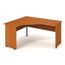 Rohový stůl, dřevěné nohy, hloubka 600 mm, pravý, třešeň