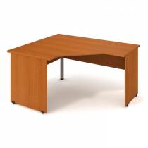Rohový stůl, dřevěné nohy, hloubka 600/800 mm, pravý, třešeň