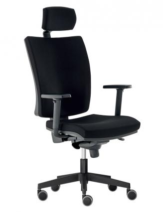 Kancelářské židle Alba Kancelářská židle Lara VIP černá s podhlavníkem