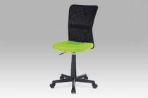  Kancelářská židle, zelená mesh, plastový kříž, síťovina černá