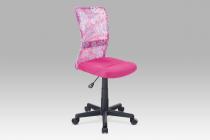  Kancelářská židle, růžová mesh, plastový kříž, síťovina motiv