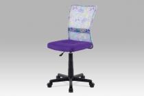  Kancelářská židle, fialová mesh, plastový kříž, síťovina motiv