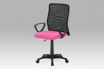  Kancelářská židle, látka MESH růžová / černá, plyn.píst
