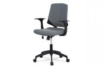  Juniorská kancelářská židle, potah šedá látka, černý plast, houpací mechanismus