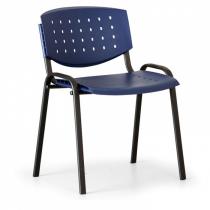 Jednací židle Tony, modrá - konstrukce černá