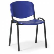 Plastová židle ISO, modrá - konstrukce černá