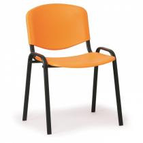 Plastová židle ISO, oranžová - konstrukce černá