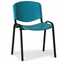 Plastová židle ISO, zelená - konstrukce černá