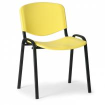 Plastová židle ISO, žlutá - konstrukce černá