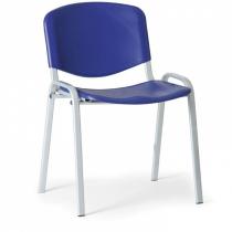 Plastová židle ISO, modrá - konstrukce šedá