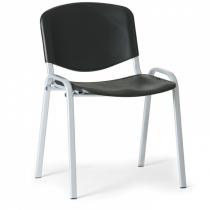 Plastová židle ISO, černá - konstrukce šedá