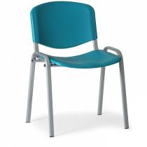 Plastová židle ISO, zelená - konstrukce šedá