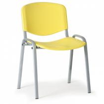 Plastová židle ISO, žlutá - konstrukce šedá