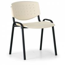Jednací židle Tony, krémová - konstrukce černá