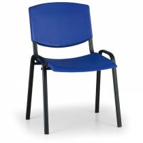 Konferenční židle Smile, modrá - konstrukce černá