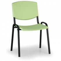 Konferenční židle Smile, zelená - konstrukce černá